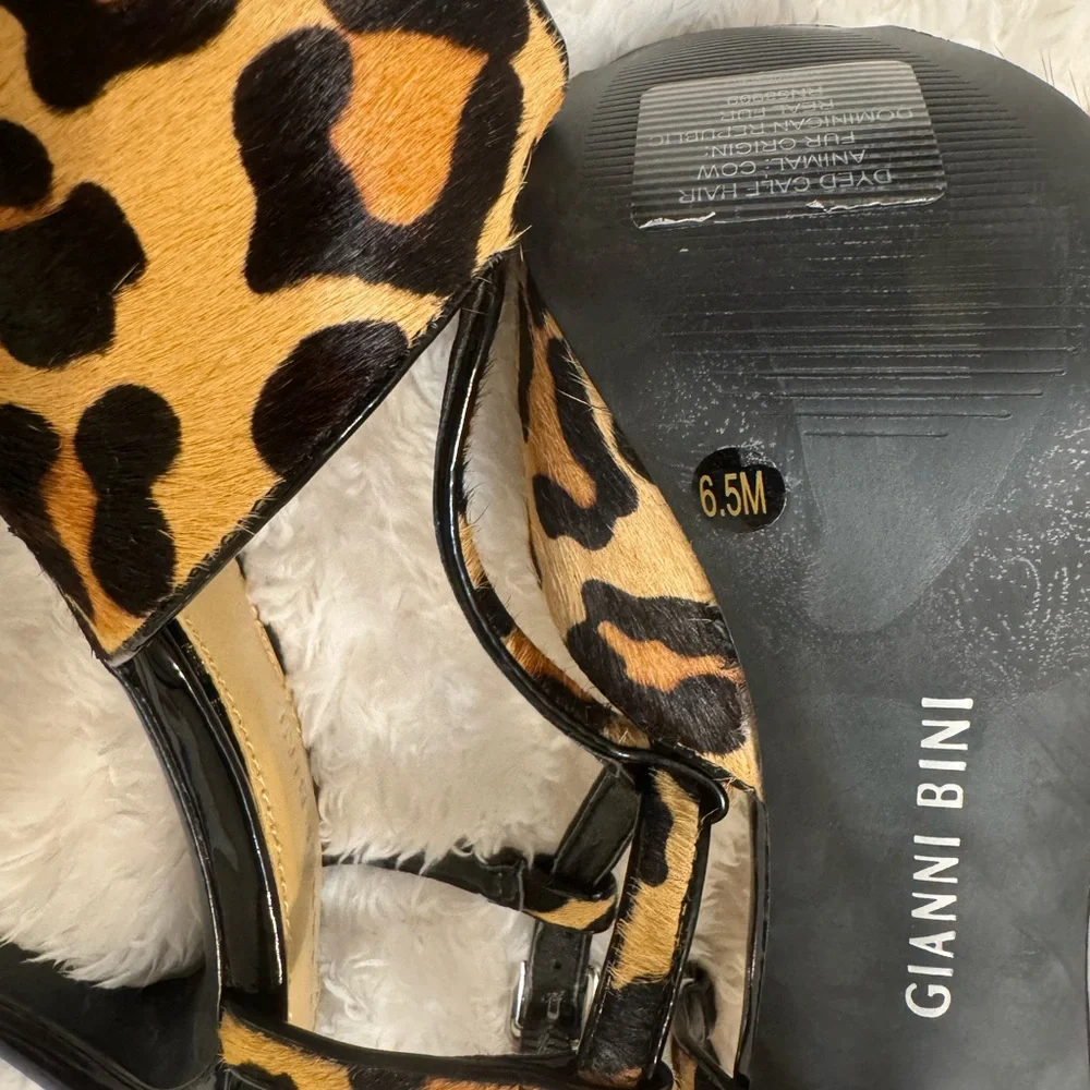 Gianni Bini Animal Print Women's Heels, Size 6.5 - Picture 6 of 6